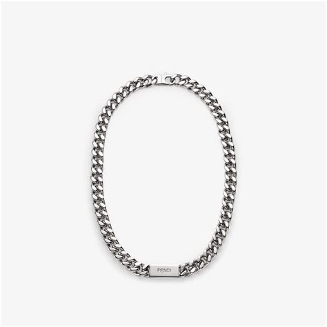 fendi silver necklace